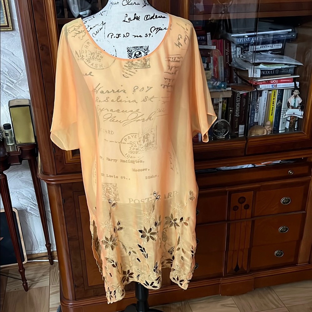 La Perla Dress Cover up, Sz L /FR44. Orange 🍊vacation poolside picks